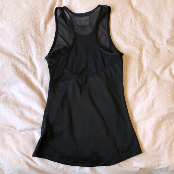 NWT. OLYMPIA Bra Tank with mesh detail. Black. S - Picture 5 of 6